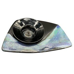 Handmade Ceramic Ikebana Vase Set With Holder & Bowl - Salt Spring Island Canada